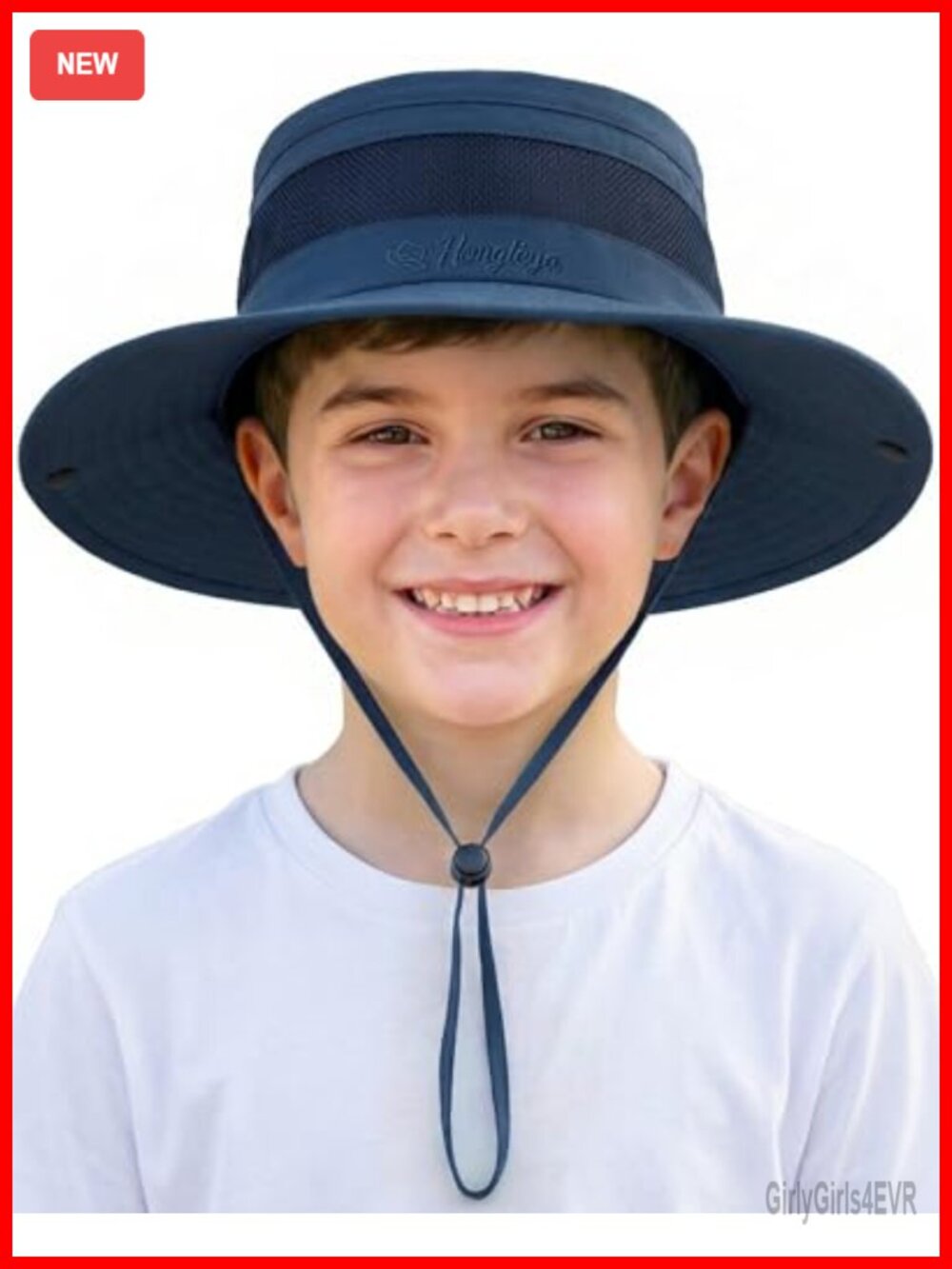 UPF 50+ Kids Sun Hat Adjustable Bucket Hat for Outdoor Fishing Hiking